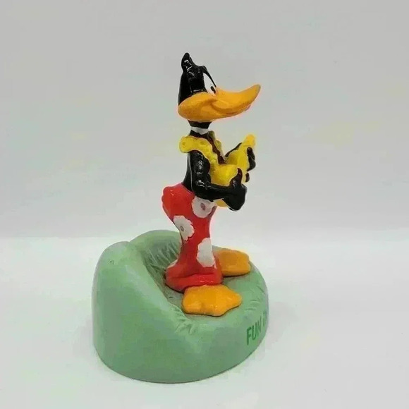 VTG Looney Tunes, Daffy Duck, Fun In The Sun, Applause, PVC Figure, 3", Hawaii - Picture 5 of 10